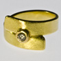 Ring mit braunem Diamant