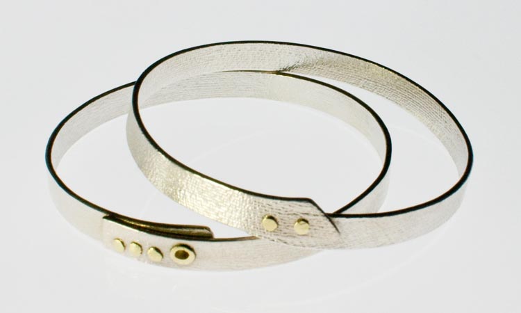 Armreif Silber mit Gold