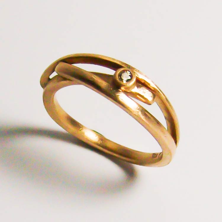 Verlobungsring mit braunem Diamant